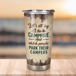 Cadeau d'anniversaire personnalisé pour un couple, assis près du feu de camp et buvant 20oz Tumbler Birthday Birthday Present Anniversary Gift for Cou