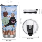 Henkilökohtainen paras ystävä Travel I Love You rannalle ja takaisin 20oz Tumbler paras ystävä syntymäpäivälahja lahja
