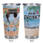 Henkilökohtainen Bestie Are We Drunk Best Friend Drinking Talking Traveling Together 20oz Tumbler Ystävä Party Carnival Lahja kuumille ja kylmille juomille