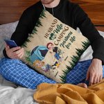 Personalized Husband And Wife Camping Partners for Life Throw Pillow Cover Gift for Camping Couple Bedroom Decor