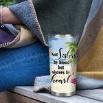 Personalised Forever Bestie Thanks For My Sister Summer Holiday Beach Happy Time 20oz Tumbler Bestie Gift for Hot and Cold Drinks