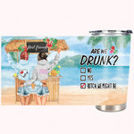 Henkilökohtainen Bestie Are We Drunk Best Friend Drinking Talking Traveling Together 20oz Tumbler Ystävä Party Carnival Lahja kuumille ja kylmille juomille