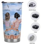 Henkilökohtainen Bestie Ystävyys sietää idiootit ja pitää toisiaan järjissään 20oz Tumbler Bestie lahja