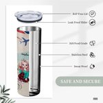 Henkilökohtainen Besties Will Always Be Connected By Heart Straight Skinny Tumbler Lahja Sisko