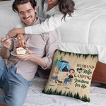 Personalized Husband And Wife Camping Partners for Life Throw Pillow Cover Gift for Camping Couple Bedroom Decor