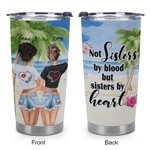 Personalised Forever Bestie Thanks For My Sister Summer Holiday Beach Happy Time 20oz Tumbler Bestie Gift for Hot and Cold Drinks