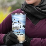 Henkilökohtainen paras ystävä Travel I Love You rannalle ja takaisin 20oz Tumbler paras ystävä syntymäpäivälahja lahja