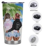 Personalized I Love You To The Beach And Back Sister Seaside Tourism 20oz Tumbler Carnival Party Gift