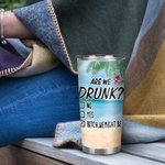 Henkilökohtainen Bestie Are We Drunk Best Friend Drinking Talking Traveling Together 20oz Tumbler Ystävä Party Carnival Lahja kuumille ja kylmille juomille