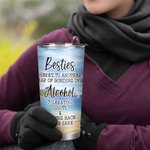 Henkilökohtainen Bestie Ystävyys sietää idiootit ja pitää toisiaan järjissään 20oz Tumbler Bestie lahja