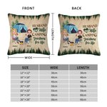 Personalized Husband And Wife Camping Partners for Life Throw Pillow Cover Gift for Camping Couple Bedroom Decor
