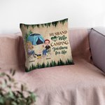 Personalized Husband And Wife Camping Partners for Life Throw Pillow Cover Gift for Camping Couple Bedroom Decor