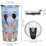 Henkilökohtainen Olemme Sister By Heart Tytöt matka luonnon maisema 20oz Tumbler Bestie lahja kuumille ja kylmille juomille