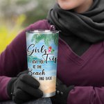 Henkilökohtainen Tiki Bar Summer Beach Holiday Rakastan sinua rannalle ja takaisin 20oz Tumbler Bestie Lahja Päivittäinen käyttö
