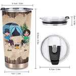 Cadeau d'anniversaire personnalisé pour un couple, assis près du feu de camp et buvant 20oz Tumbler Birthday Birthday Present Anniversary Gift for Cou