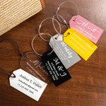 Personalisierte Gepäckanhänger Taschenanhänger Gravierte Hochzeitsgutscheine für Reisen und Urlaub Business