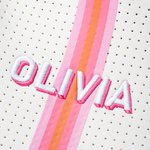 Bolsa de neopreno personalizada con monograma a rayas y nombre bordado para los amantes del pickleball