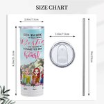 Henkilökohtainen Bestie lainausmerkit Besties tulee aina olla yhteydessä Heart Lake Straight Skinny Tumbler Lahja Sisko