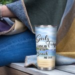 Henkilökohtainen paras ystävä Travel I Love You rannalle ja takaisin 20oz Tumbler paras ystävä syntymäpäivälahja lahja