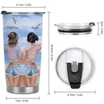 Henkilökohtainen Bestie Ystävyys sietää idiootit ja pitää toisiaan järjissään 20oz Tumbler Bestie lahja