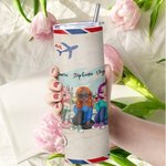 Henkilökohtainen elämä on parempaa Besties Air Mail Travel kanssa sisaret Straight Skinny Tumbler lahja Sisko