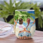 Vaso de Vino Personalizado Vacaciones Fashion Girl We Are Not Sugar And Spice And Everything Nice para Regalos de Mejores Amigas Regalo de Hermanas de