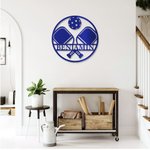 Personalized Pickleball Metal Wall Art Decoration Pickleball Name Sign Gift for Pickleball Player Sport Lover Housewarming Gift