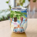 Vaso de Vino Personalizado Vacaciones Fashion Girl We Are Not Sugar And Spice And Everything Nice para Regalos de Mejores Amigas Regalo de Hermanas de