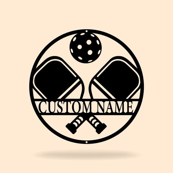 Personalized Pickleball Metal Wall Art Decoration Pickleball Name Sign Gift for Pickleball Player Sport Lover Housewarming Gift