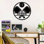 Personalized Pickleball Metal Wall Art Decoration Pickleball Name Sign Gift for Pickleball Player Sport Lover Housewarming Gift