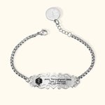 Personalised Star of Life Adjustable Medical Emergency Alert ID Bracelet with Engraved Text Birthday Gift for Diabetes Allergy Epilepsy Women