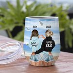 Henkilökohtainen Tyttöjen Matka Rakastan Sinua Rannalle Ja Takaisin Viini Tumbler 12oz Double Wall Vacuum Vuoto Proof Best Friends Lahja