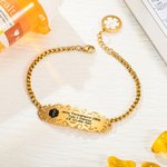Personalised Star of Life Adjustable Medical Emergency Alert ID Bracelet with Engraved Text Birthday Gift for Diabetes Allergy Epilepsy Women