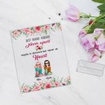 Personalized Best Friend Forever Never Apart Acrylic Plaque Long Distance Birthday Gift for BBF