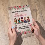 Henkilökohtainen Side By Side tai Miles Apart Heart Akryyli Plaque Long Distance Ystävyys lahja naisille