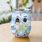 Gepersonaliseerde Beach Girl We Are Sage And Hood And Wish A Mufuka Would 12oz Herbruikbare Wijn Tumbler voor Wijn Koffie Cocktails Champagne