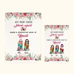 Personalized Best Friend Forever Never Apart Acrylic Plaque Long Distance Birthday Gift for BBF