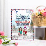 Personalized Side by Side Miles Apart Acrylic Plaque Friendship Birthday Long Distance Gift for Besties