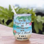 Henkilökohtainen Olemme Sage ja Hood ja toivoo Mufuka olisi Viini Tumbler Sielu Sisko lahja Sopii kuumille ja kylmille nesteille