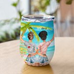 Henkilökohtainen Olemme Salvia ja Hood ja toivoo Mufuka olisi Beach Girl Viini Tumbler syntymäpäivälahja Sopii kuumille ja kylmille nesteille