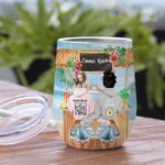 Personlig Inte systrar av blod men systrar av hjärta 12oz vinbehållare för vin kaffe cocktails champagne vänskap gåva