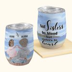 Henkilökohtainen ranta tyttö loma ei sisaret veren mutta sisaret sydämen 12oz viiniä Tumbler Double Wall Vacuum Friendship lahjoja