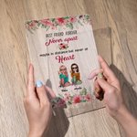Personalized Best Friend Forever Never Apart Acrylic Plaque Long Distance Birthday Gift for BBF