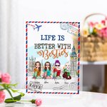 Personalized Life is Better with Besties Acrylic Plaque Desk Ornament Birthday Friendship Gift for Besties Best Friend