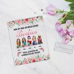 Henkilökohtainen Side By Side tai Miles Apart Heart Akryyli Plaque Long Distance Ystävyys lahja naisille