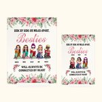 Henkilökohtainen Side By Side tai Miles Apart Heart Akryyli Plaque Long Distance Ystävyys lahja naisille