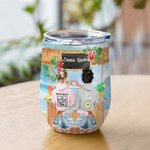 Personlig Inte systrar av blod men systrar av hjärta 12oz vinbehållare för vin kaffe cocktails champagne vänskap gåva