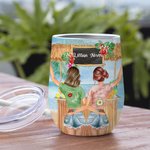 Henkilökohtainen ovatko me humalassa Tiki Bar 12oz Wine Tumbler kanssa Spill Proof kansi tyhjiö eristetty ystävyys lahja