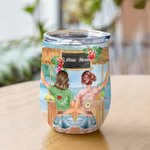 Henkilökohtainen ovatko me humalassa Tiki Bar 12oz Wine Tumbler kanssa Spill Proof kansi tyhjiö eristetty ystävyys lahja