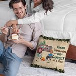 Personalized Making Memories One Campsite At A Time Throw Pillow Cover Birthday Anniversary Gift for Camping Couple Home Decoration